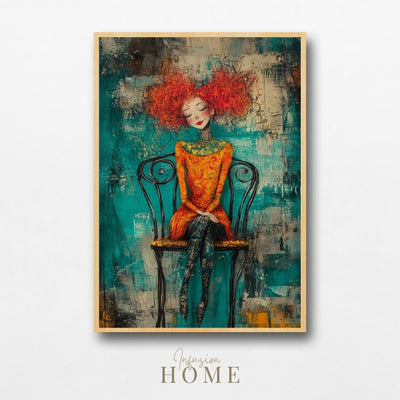 Whimsical Glow – Woman Portrait with Playful Colors - Infusion Home