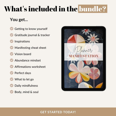 Manifestation Planner – Printable & Fillable Digital Download