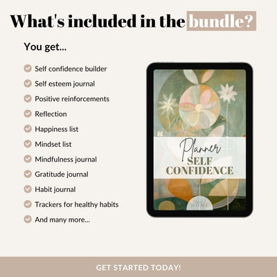 Self-Confidence Planner – Printable & Fillable Digital Download